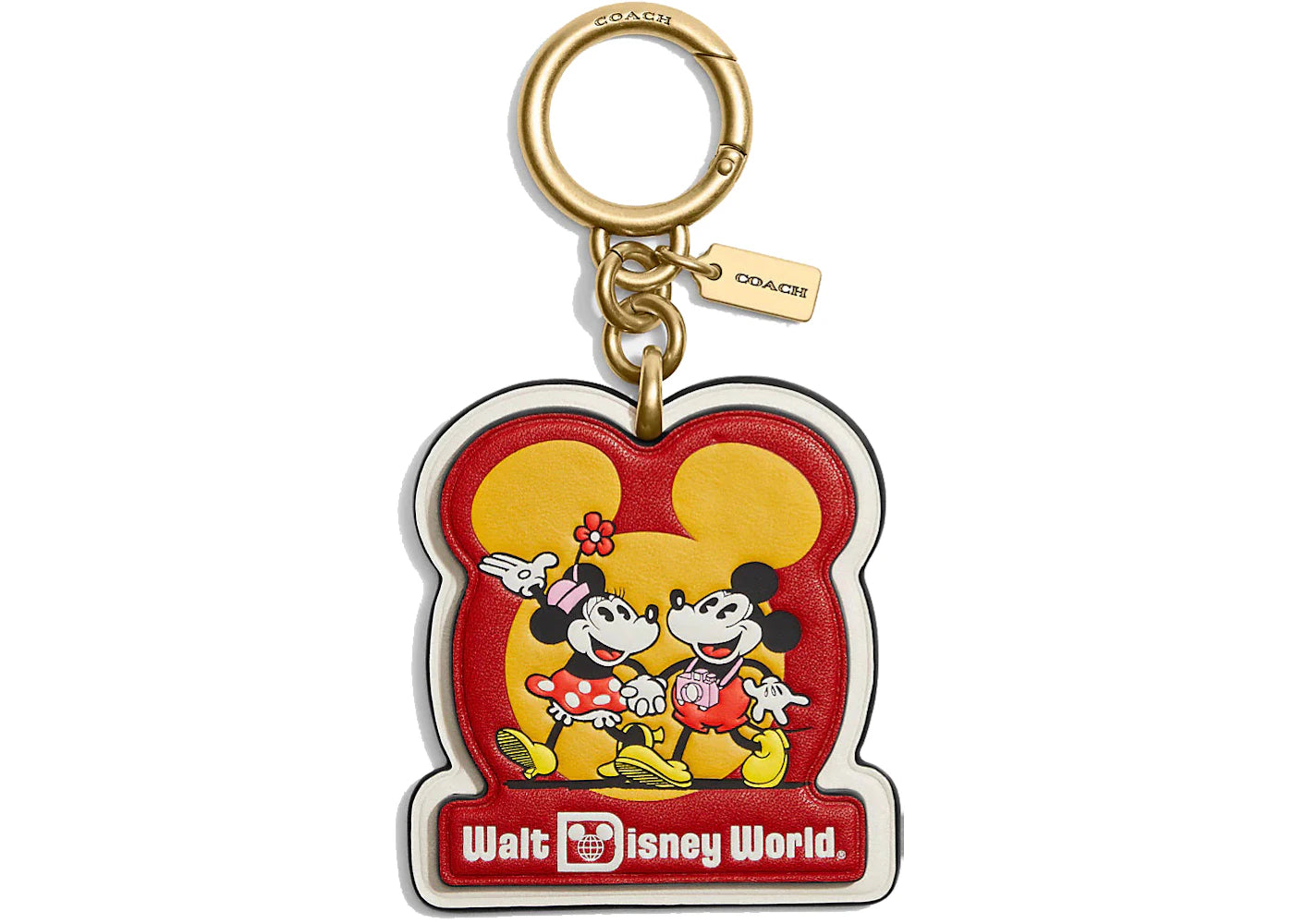 Coach x Disney Touring Mickey Mouse Bag Charm Red/Gold