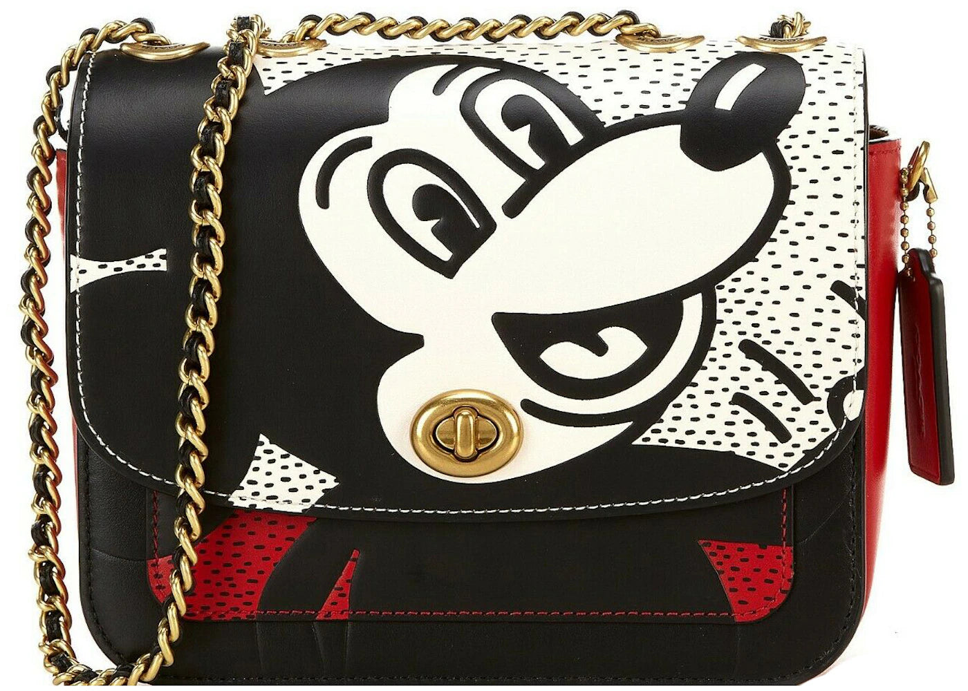 Coach x Keith Haring Disney Madison Shoulder Bag Black