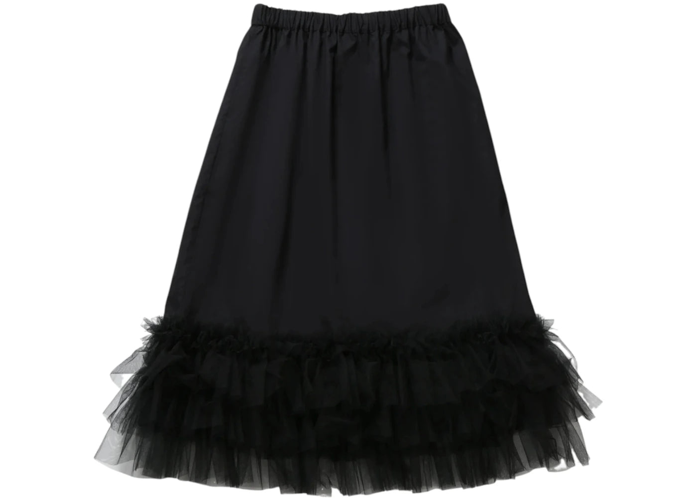Comme des Garcons Multi-layered Tulle Panel Maxi Dress Skirt Black