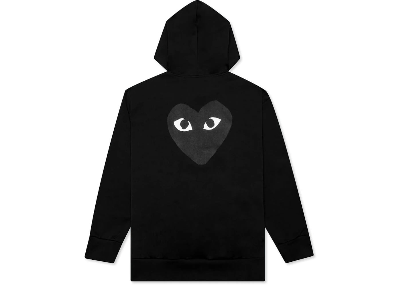 Comme des Garcons PLAY Play Big Black Heart Zip Up Hoodie Black