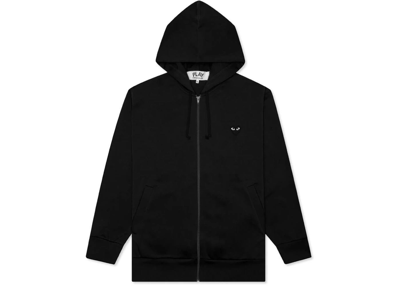 Comme des Garcons PLAY Play Big Black Heart Zip Up Hoodie Black