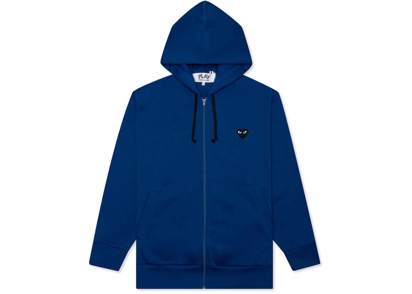 Comme des Garcons PLAY Play Big Black Heart Zip Up Hoodie Navy
