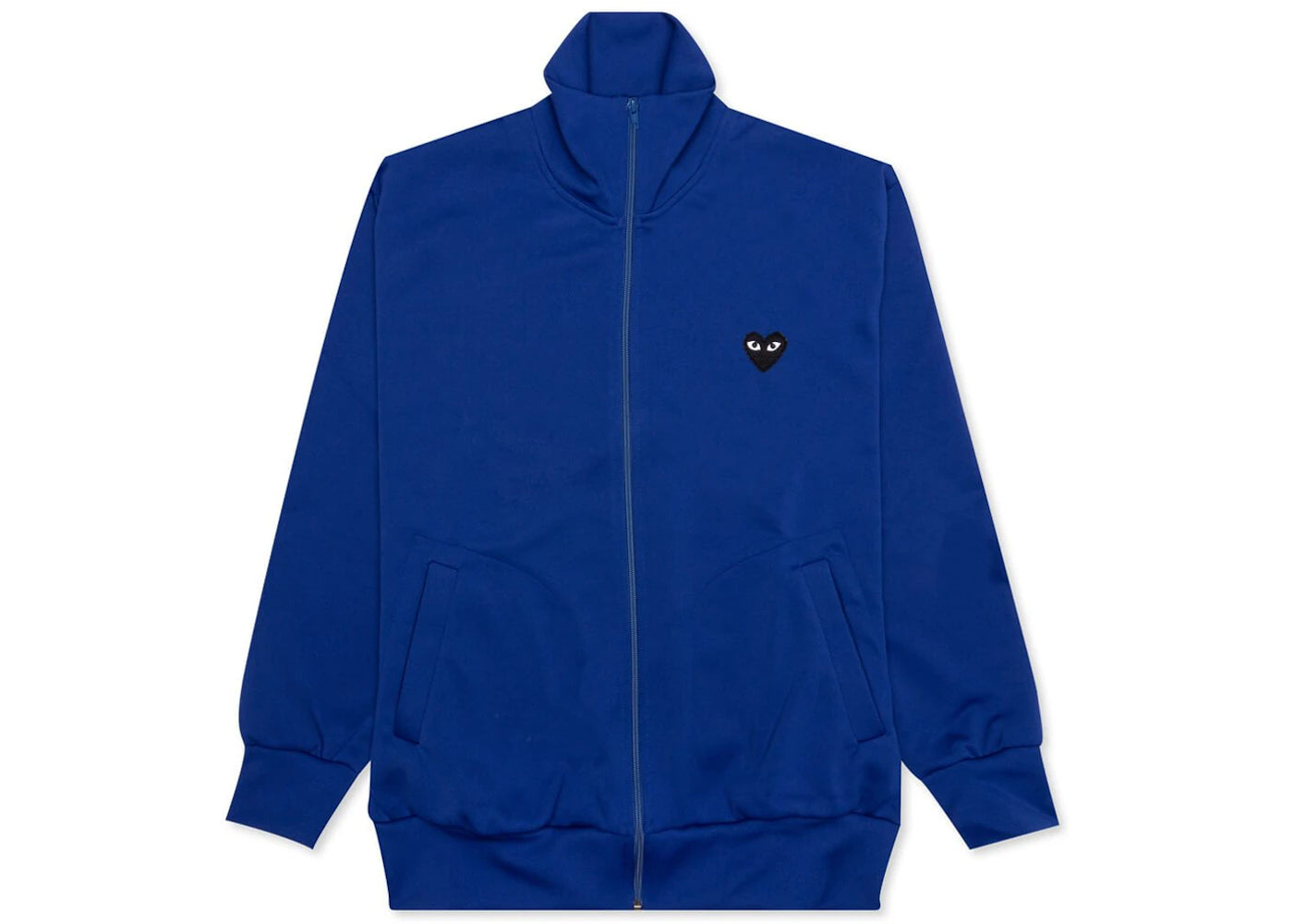Comme des Garcons PLAY Play Big Black Heart Zip Up Sweatshirt Navy