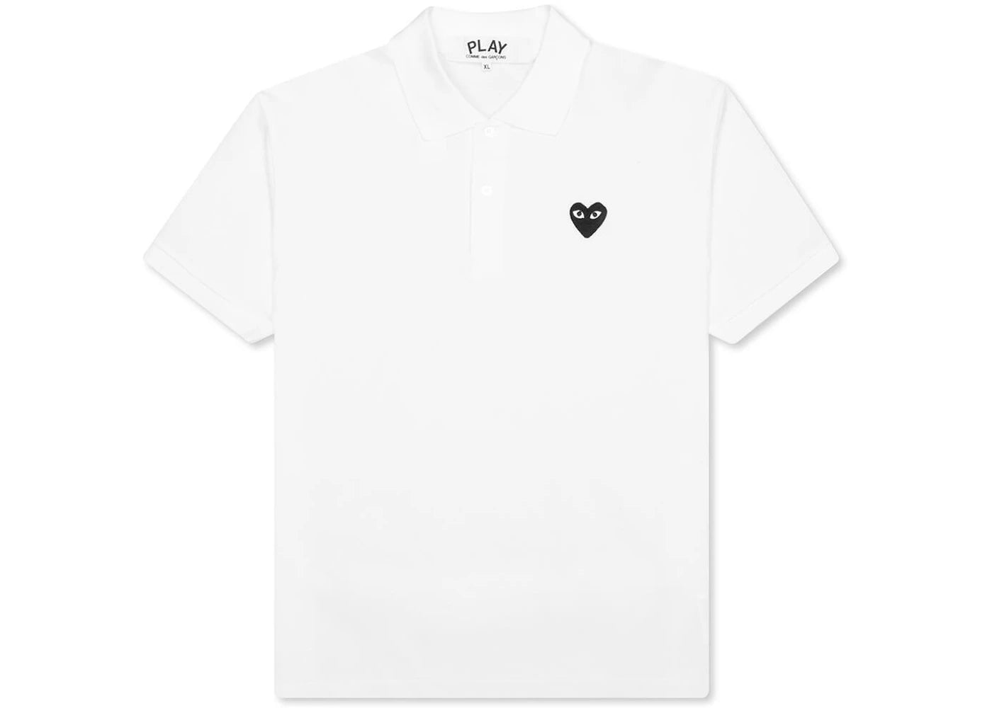 Comme des Garcons PLAY Play Black Emblem Polo White