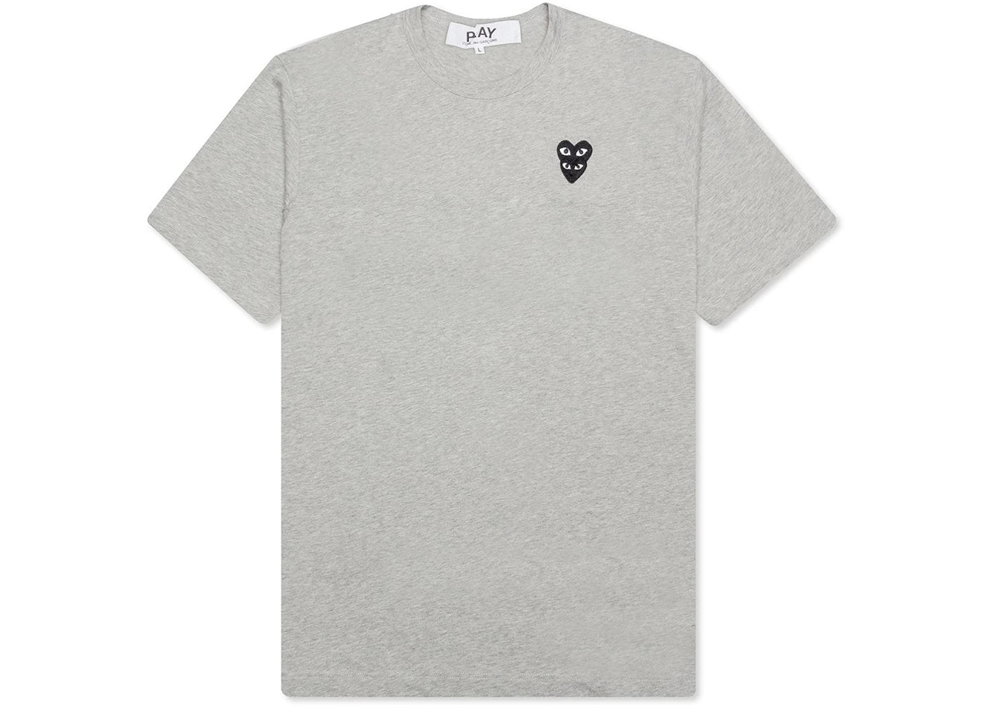 Comme des Garcons PLAY Play Black Stacked Heart T-shirt Grey