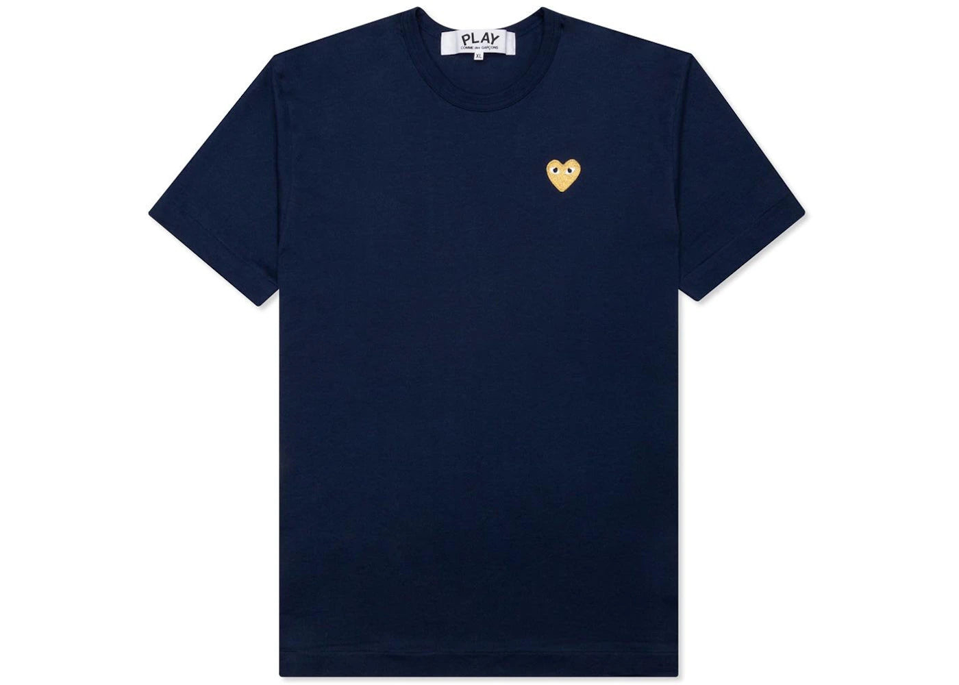 Comme des Garcons PLAY Play Gold Heart T-shirt Navy