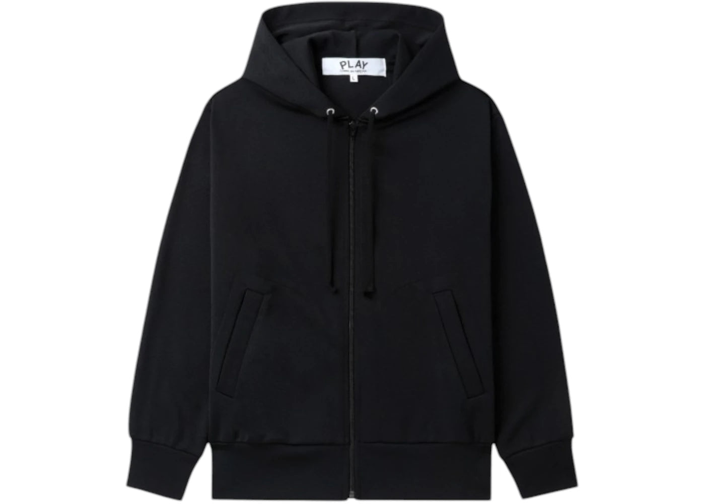 Comme des Garcons PLAY Heart Emblem Zip-Up Hoodie Black