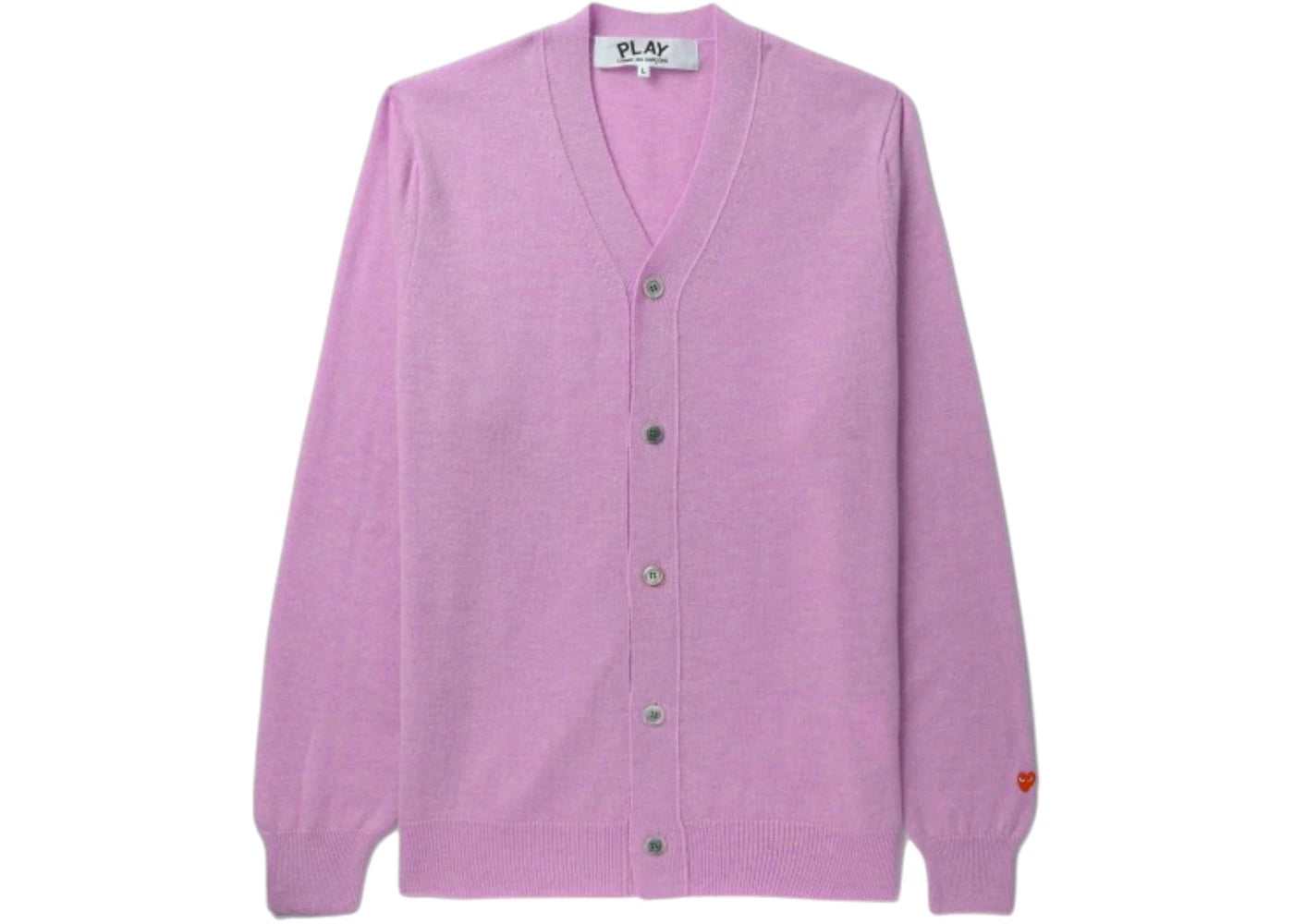 Comme des Garcons PLAY Heart Logo Cardigan Sweater Purple