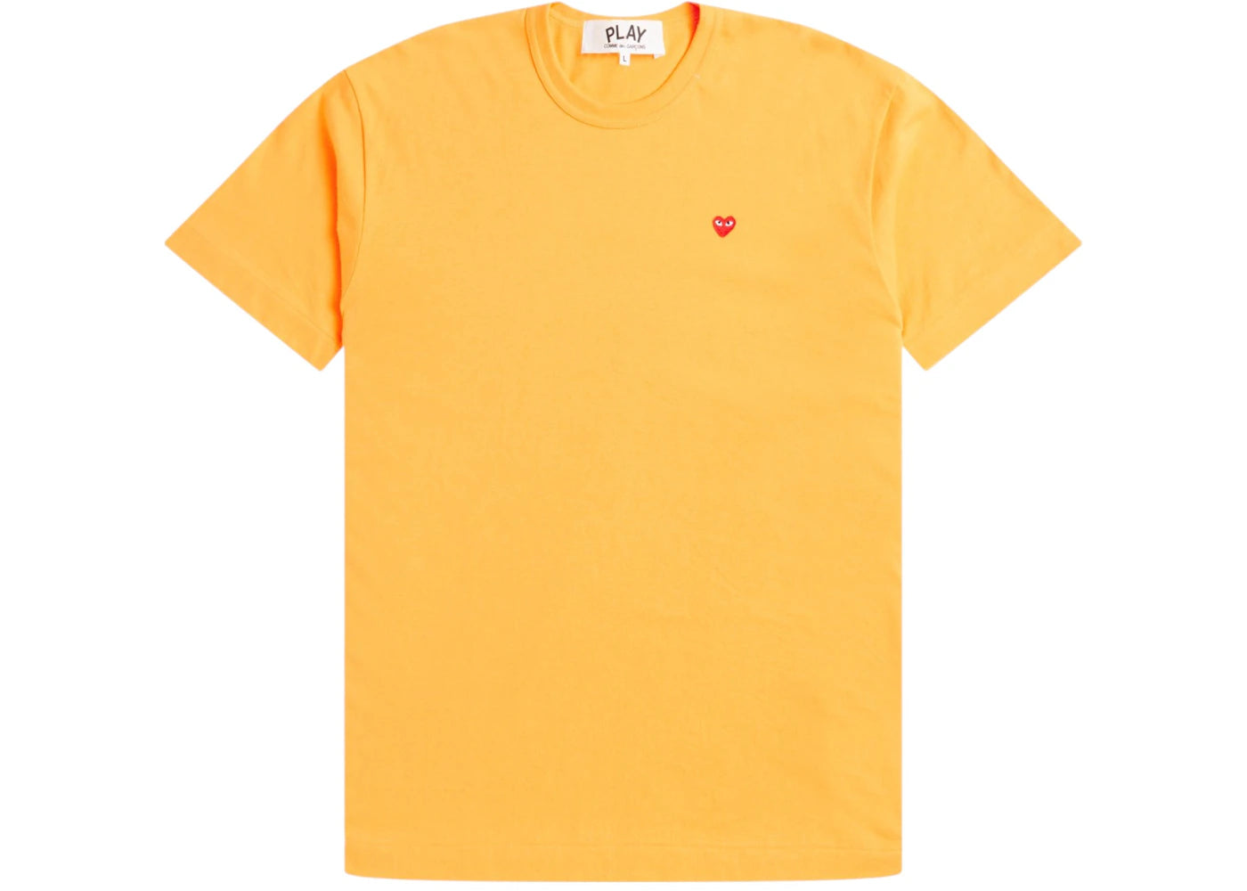 Comme des Garcons PLAY Heart Logo Tee Yellow