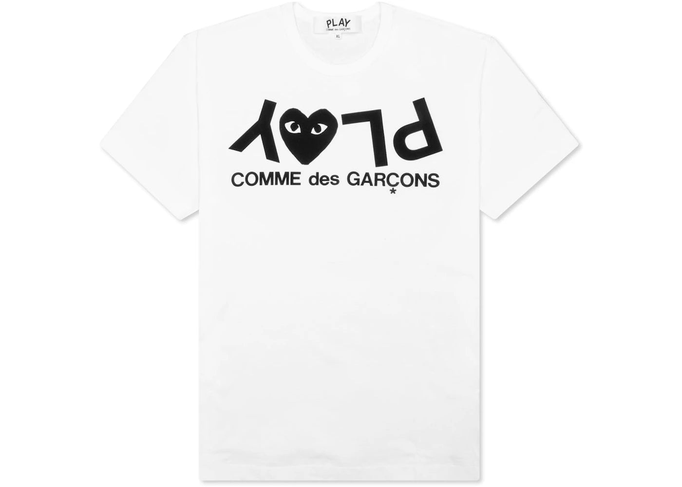 Comme des Garcons PLAY Play Inverted Text T-shirt White