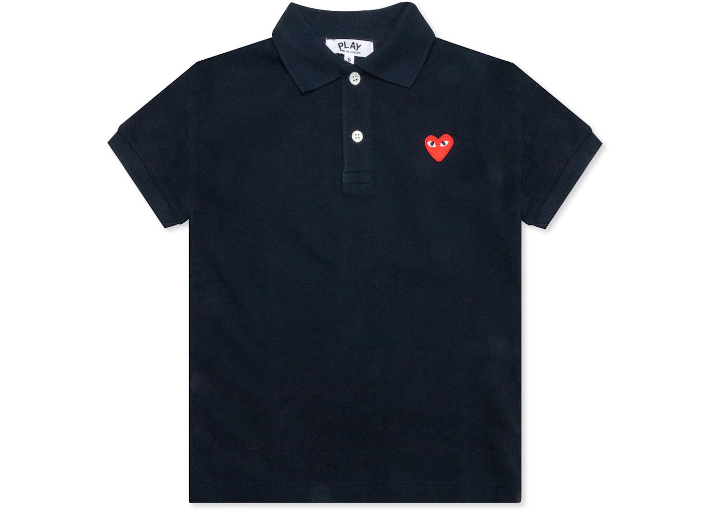 Comme des Garcons PLAY Play Kid's Red Emblem Polo Navy