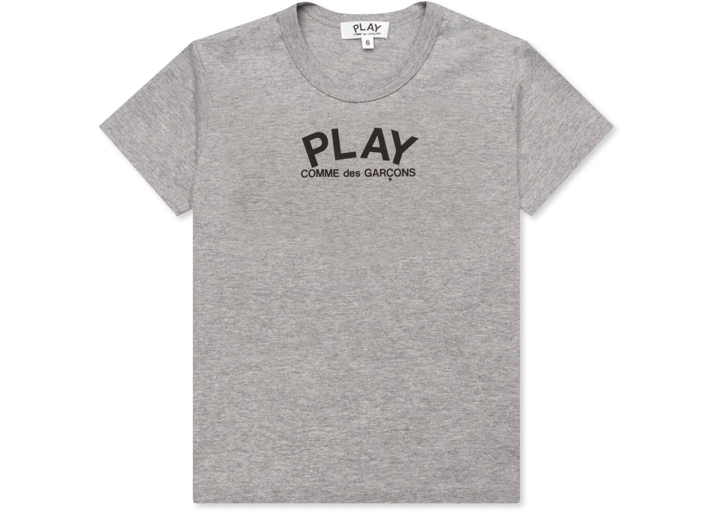 Comme des Garcons PLAY Play Kid's Small Text T-shirt Grey