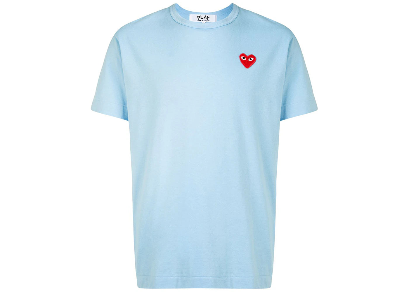 Comme des Garcons PLAY Play Logo Embroidered Tee Baby Blue/Red