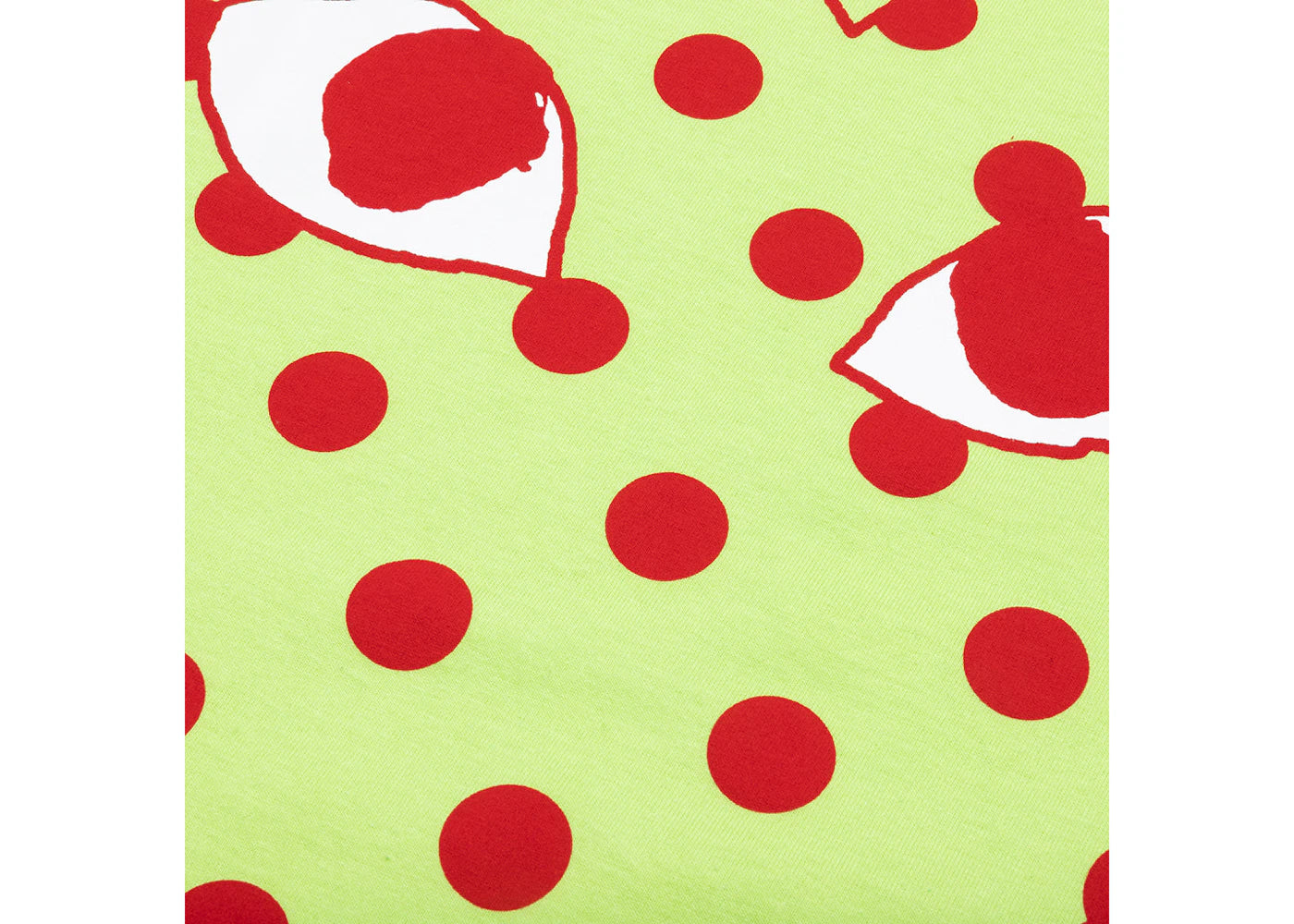 Comme des Garcons PLAY Play Pastelle Polka Dot Red Heart T-shirt Green