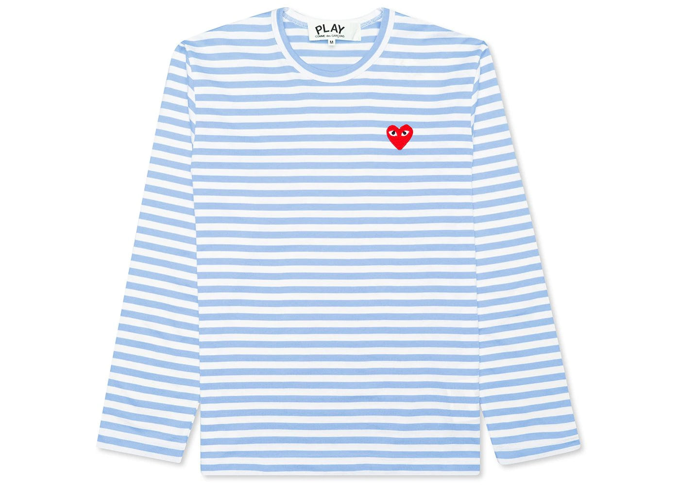 Comme des Garcons PLAY Play Pastelle Striped L/S T-shirt Blue/White
