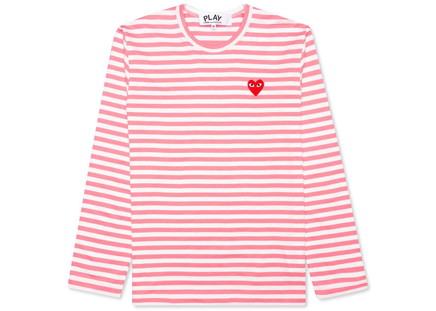 Comme des Garcons PLAY Play Pastelle Striped L/S T-shirt Pink/White