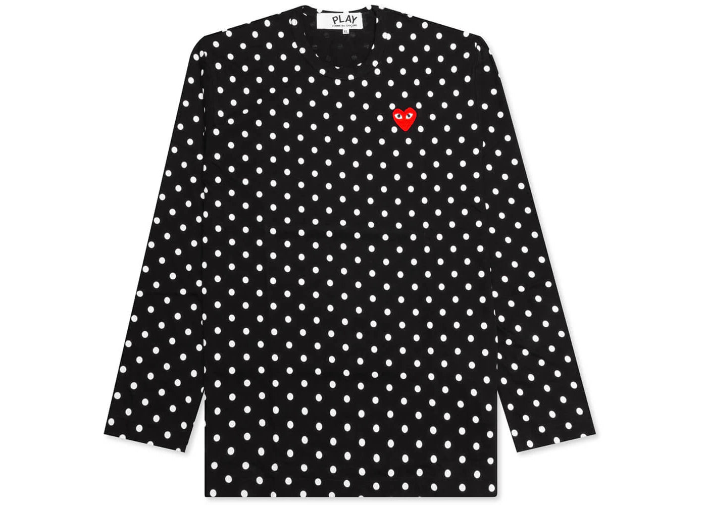 Comme des Garcons PLAY Play Polka Dot L/S T-shirt Black
