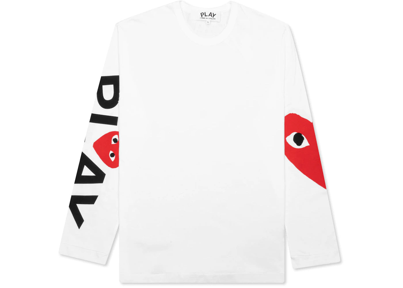 Comme des Garcons PLAY Play Red Big Heart L/S T-shirt White