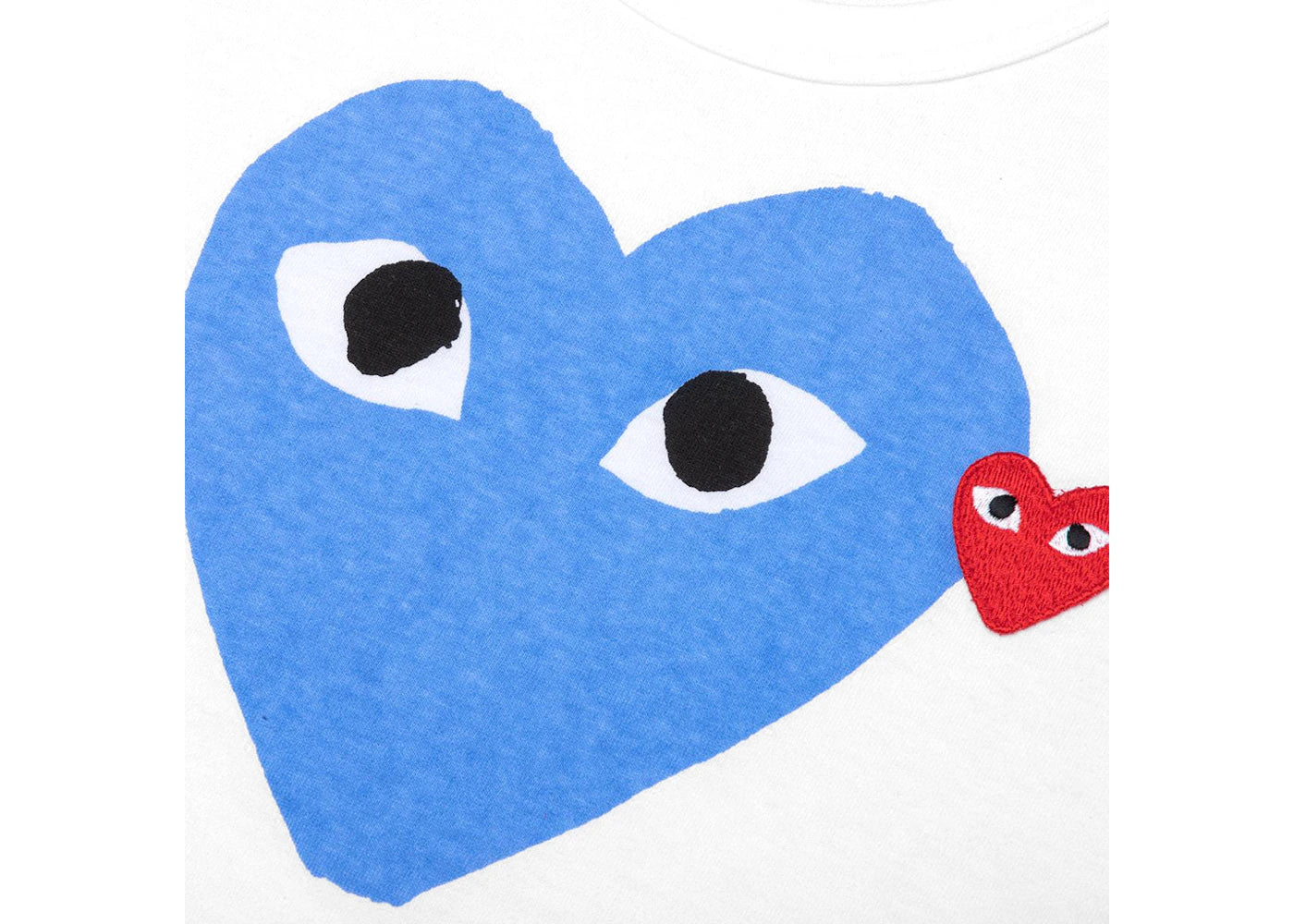 Comme des Garcons PLAY Play Red Emblem Heart T-shirt White/Blue