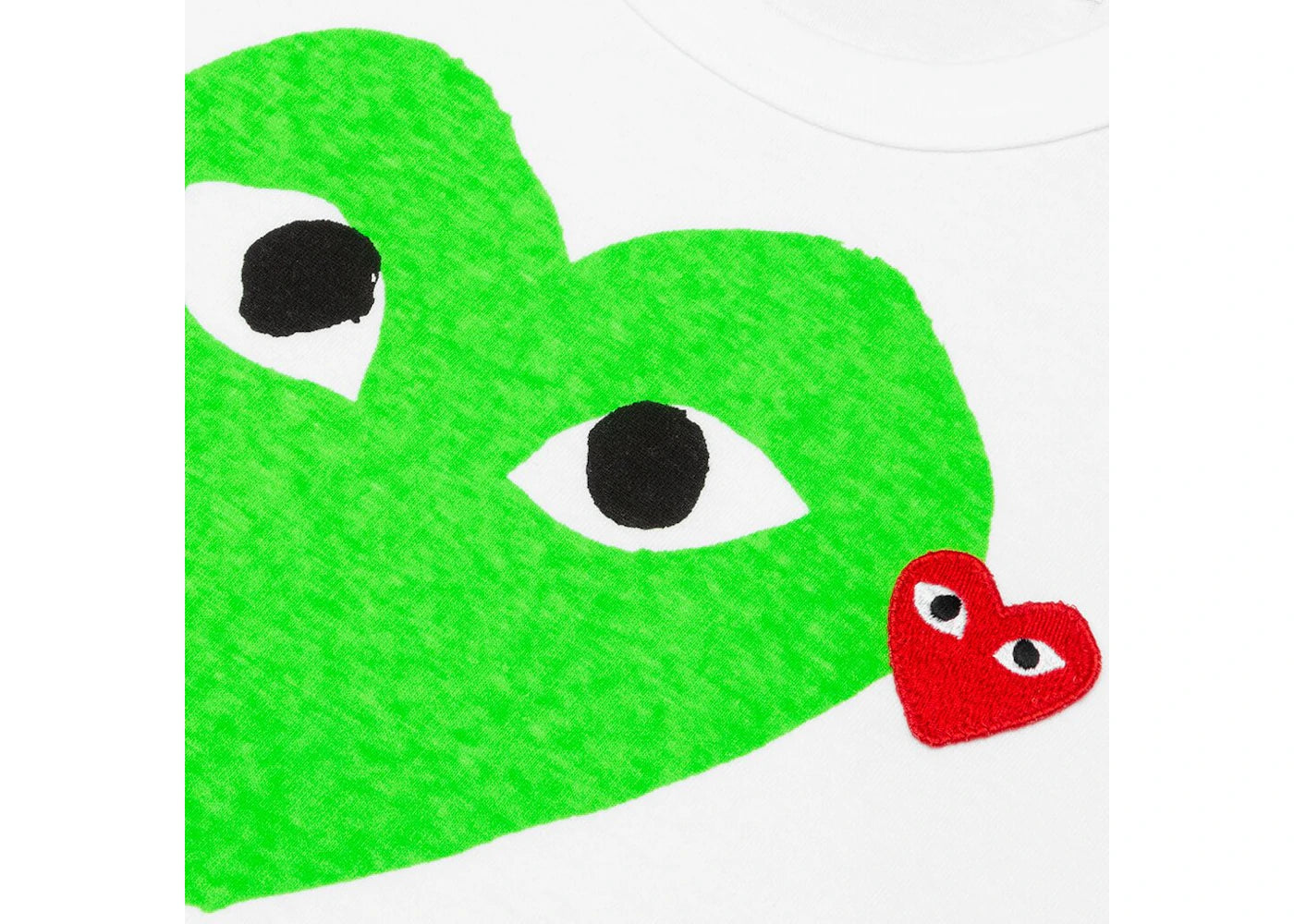 Comme des Garcons PLAY Play Red Emblem Heart T-shirt White/Green