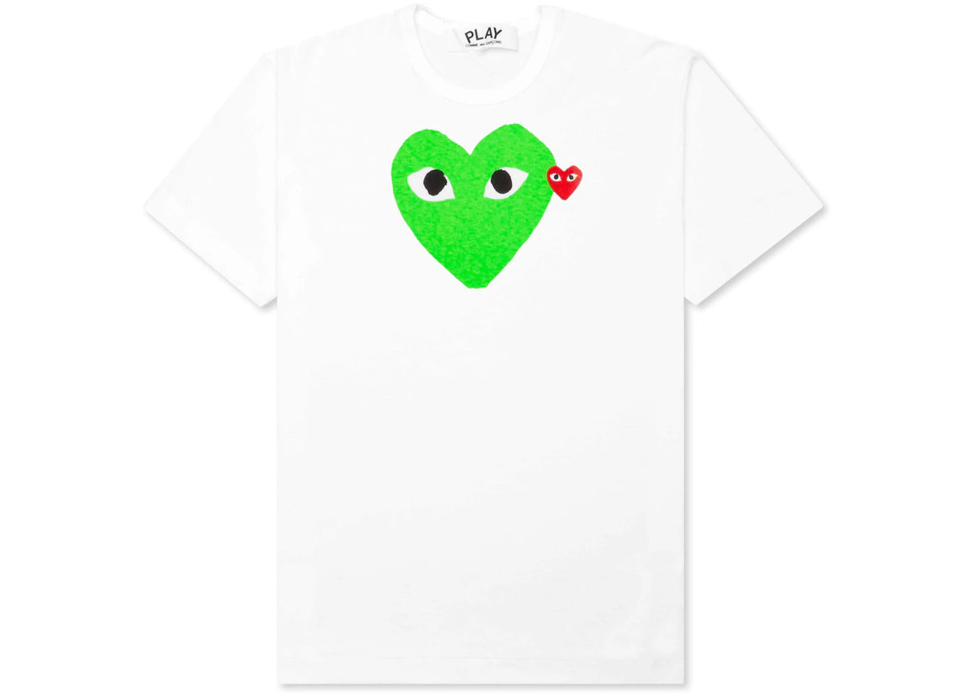 Comme des Garcons PLAY Play Red Emblem Heart T-shirt White/Green