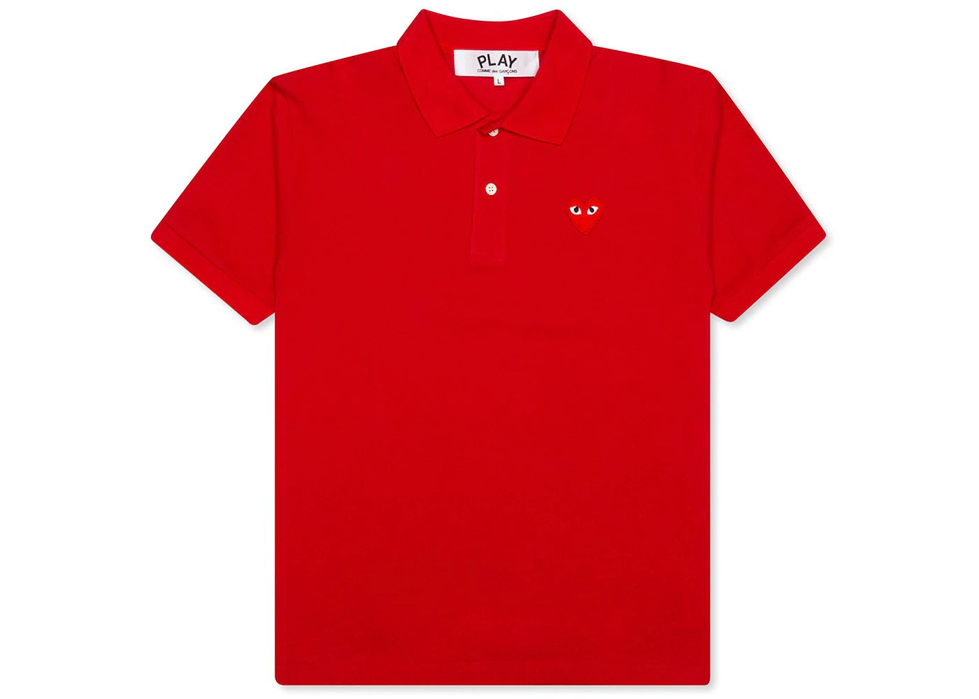 Comme des Garcons PLAY Play Red Emblem Polo Red