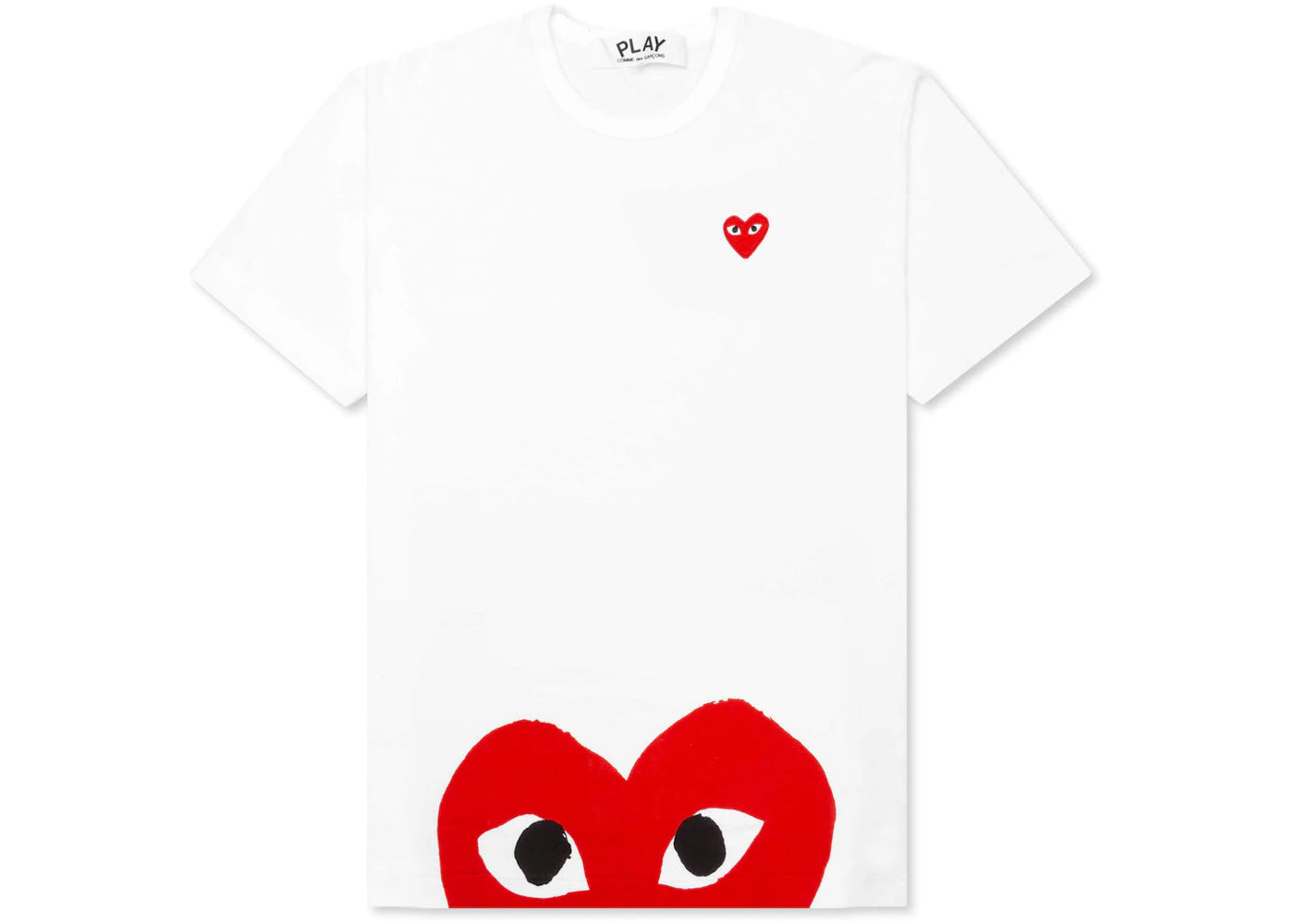 Comme des Garcons PLAY Play Red Half Heart T-shirt White