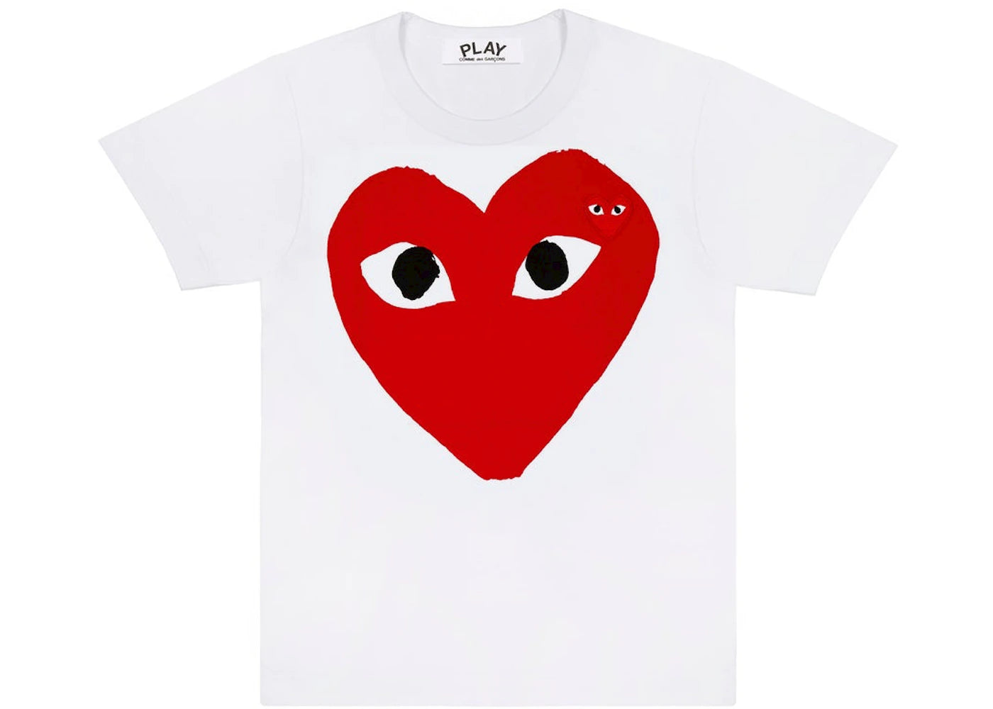 Comme des Garcons PLAY Play Red Heart Emblem T-shirt White
