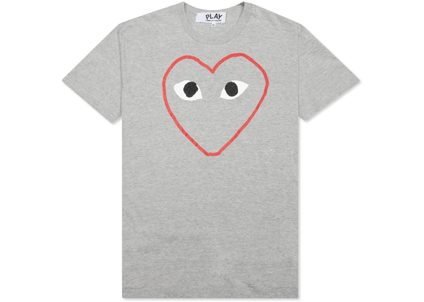 Comme des Garcons PLAY Play Red Heart Sketch T-shirt Grey