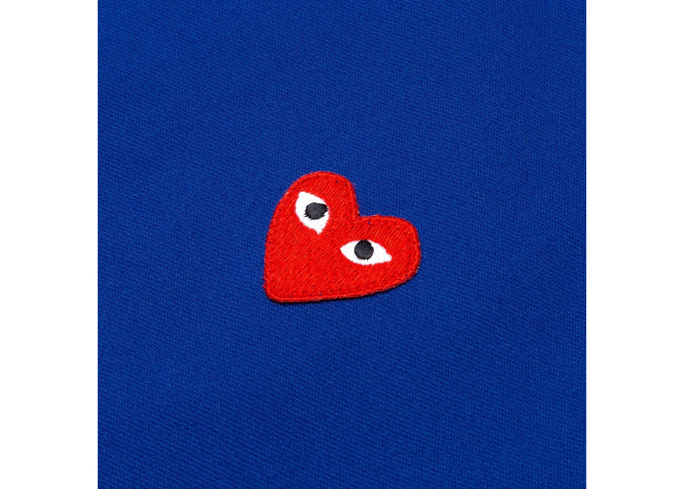 Comme des Garcons PLAY Play Red Heart Zip Up Hoodie Navy