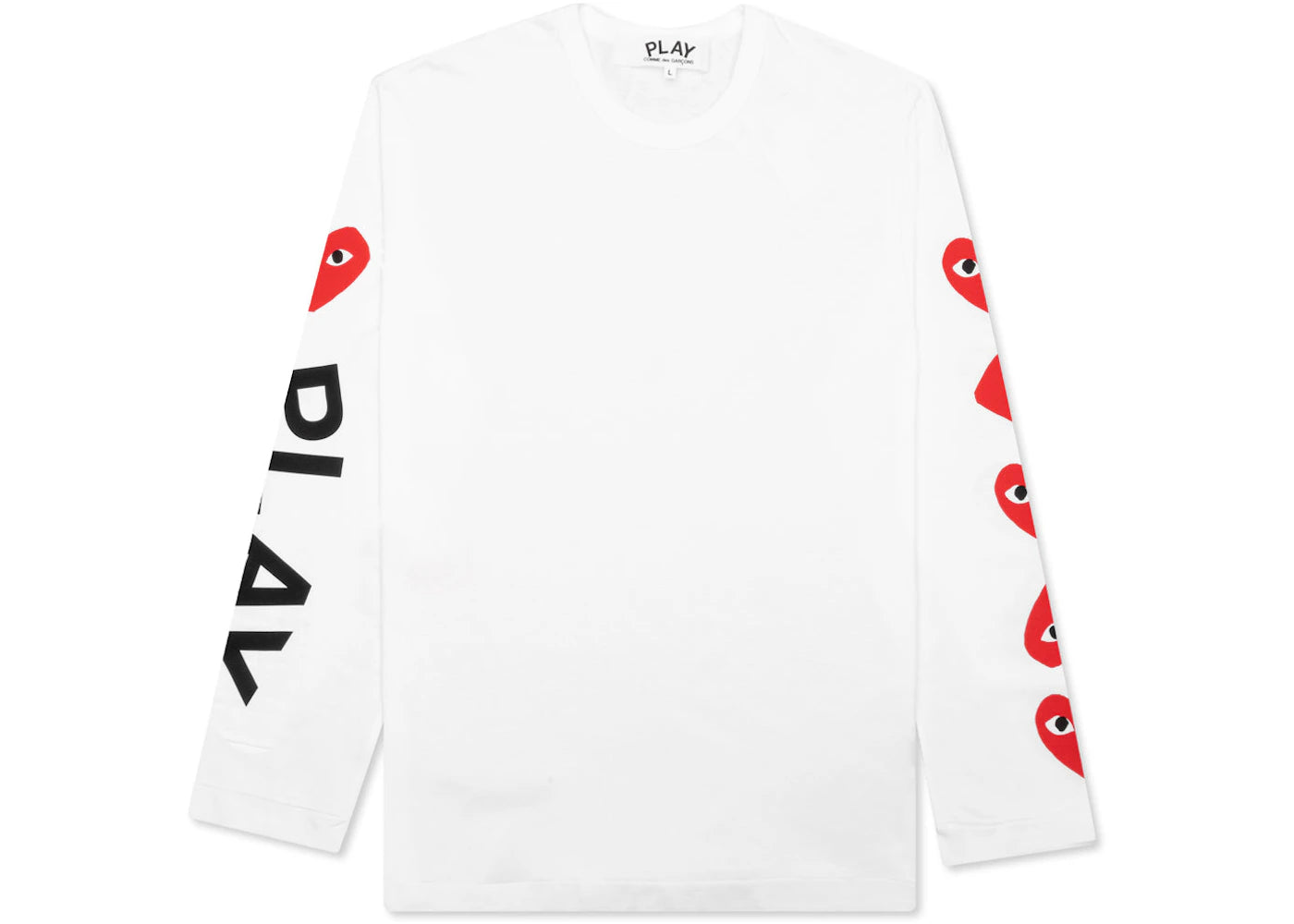 Comme des Garcons PLAY Play Red Multi Heart L/S T-shirt White
