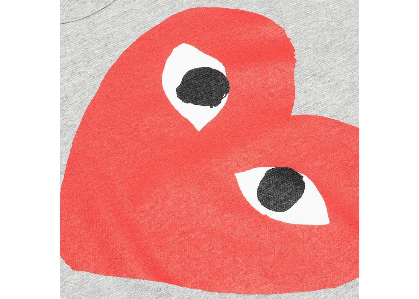 Comme des Garcons PLAY Play Red Sideways Heart T-shirt Grey
