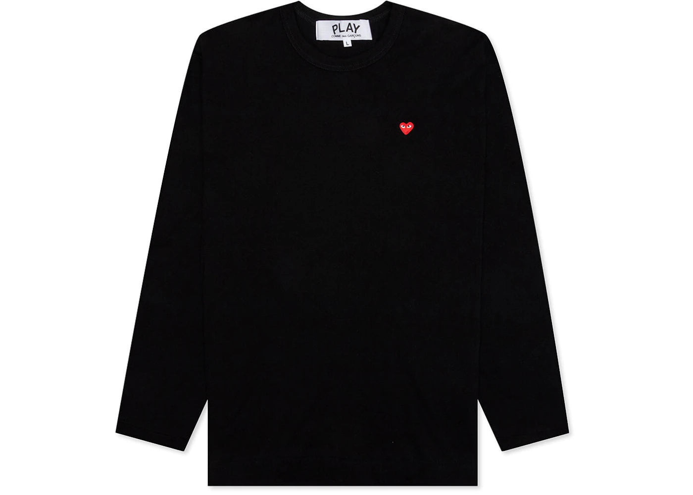Comme des Garcons PLAY Play Small Red Heart L/S T-shirt Black
