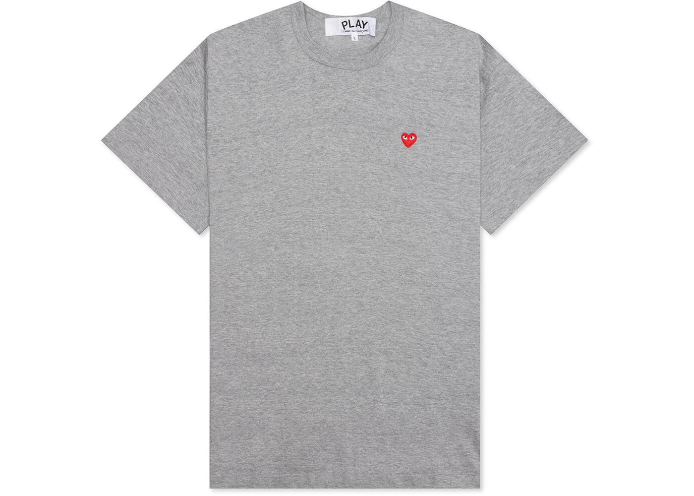 Comme des Garcons Play Small Red Heart T-shirt Grey