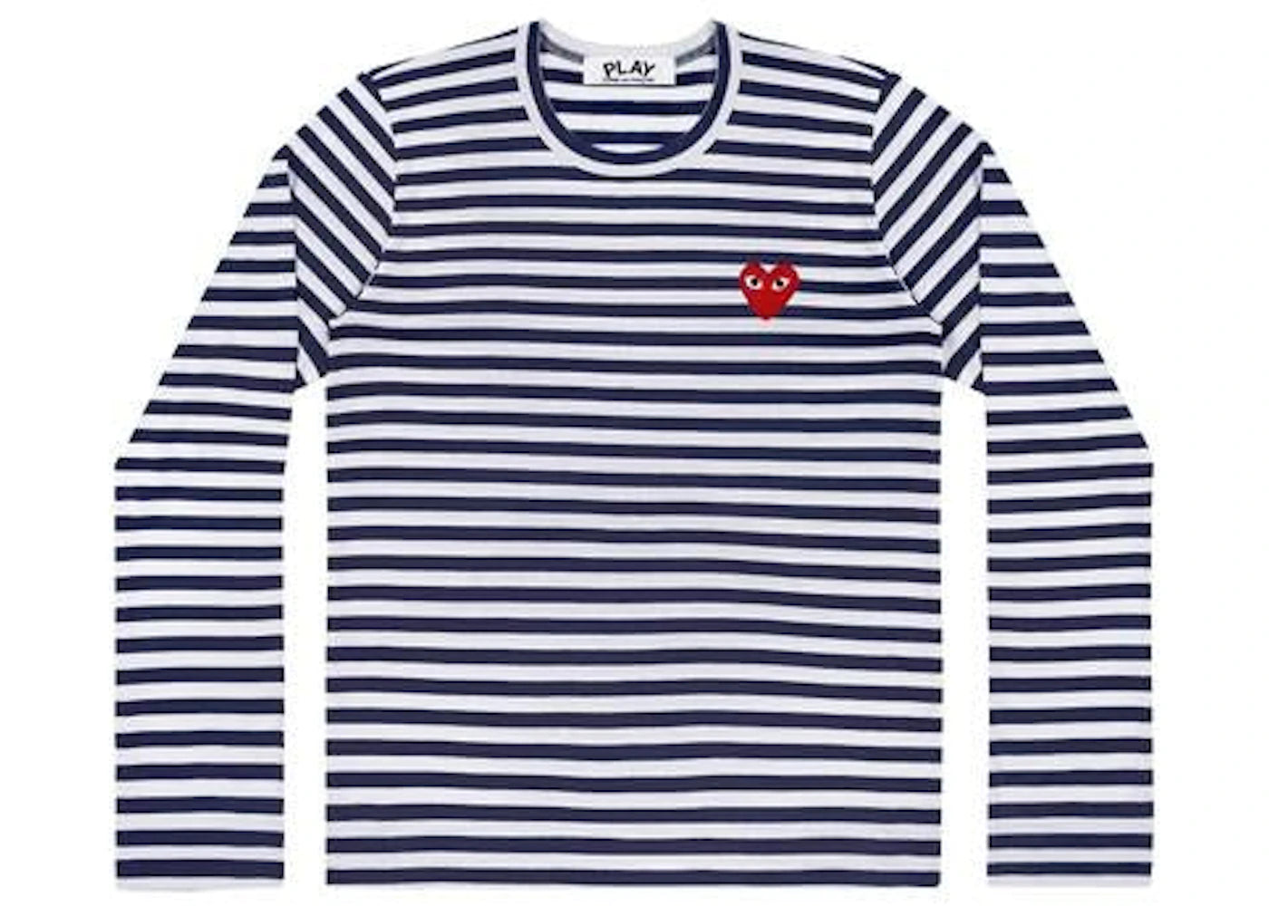 Comme des Garcons PLAY Play Striped Long Sleeve T-shirt Navy/White