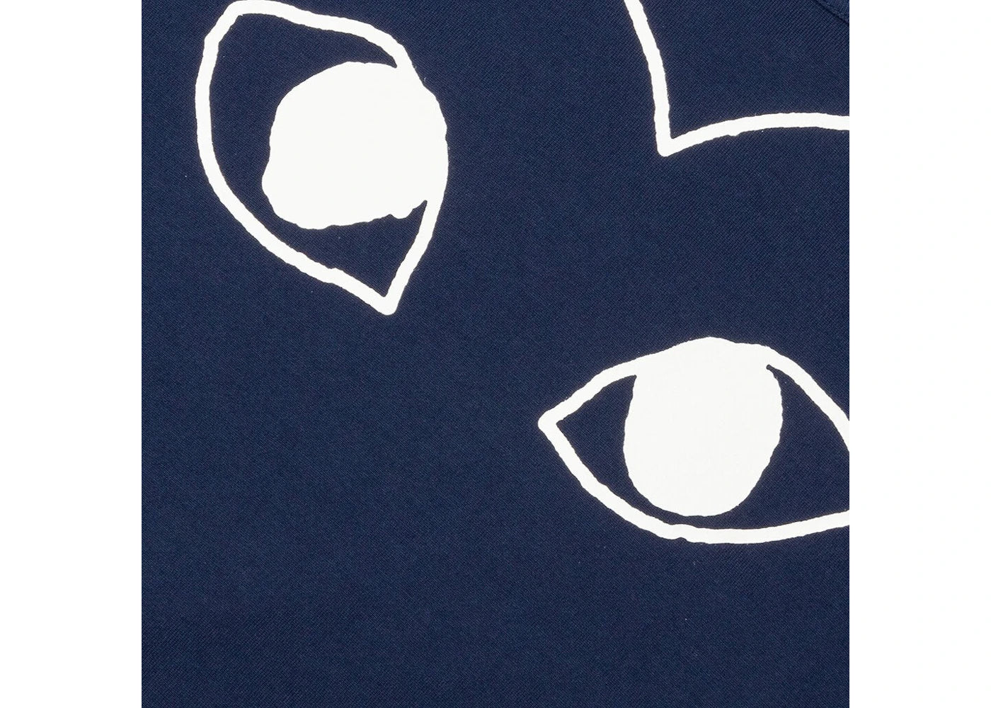 Comme des Garcons PLAY Play White Outline Heart T-shirt Navy