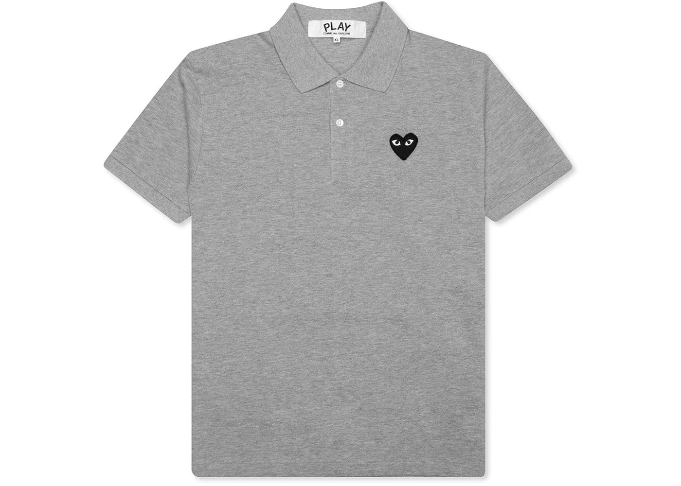 Comme des Garcons Play Women's Black Emblem Polo Grey