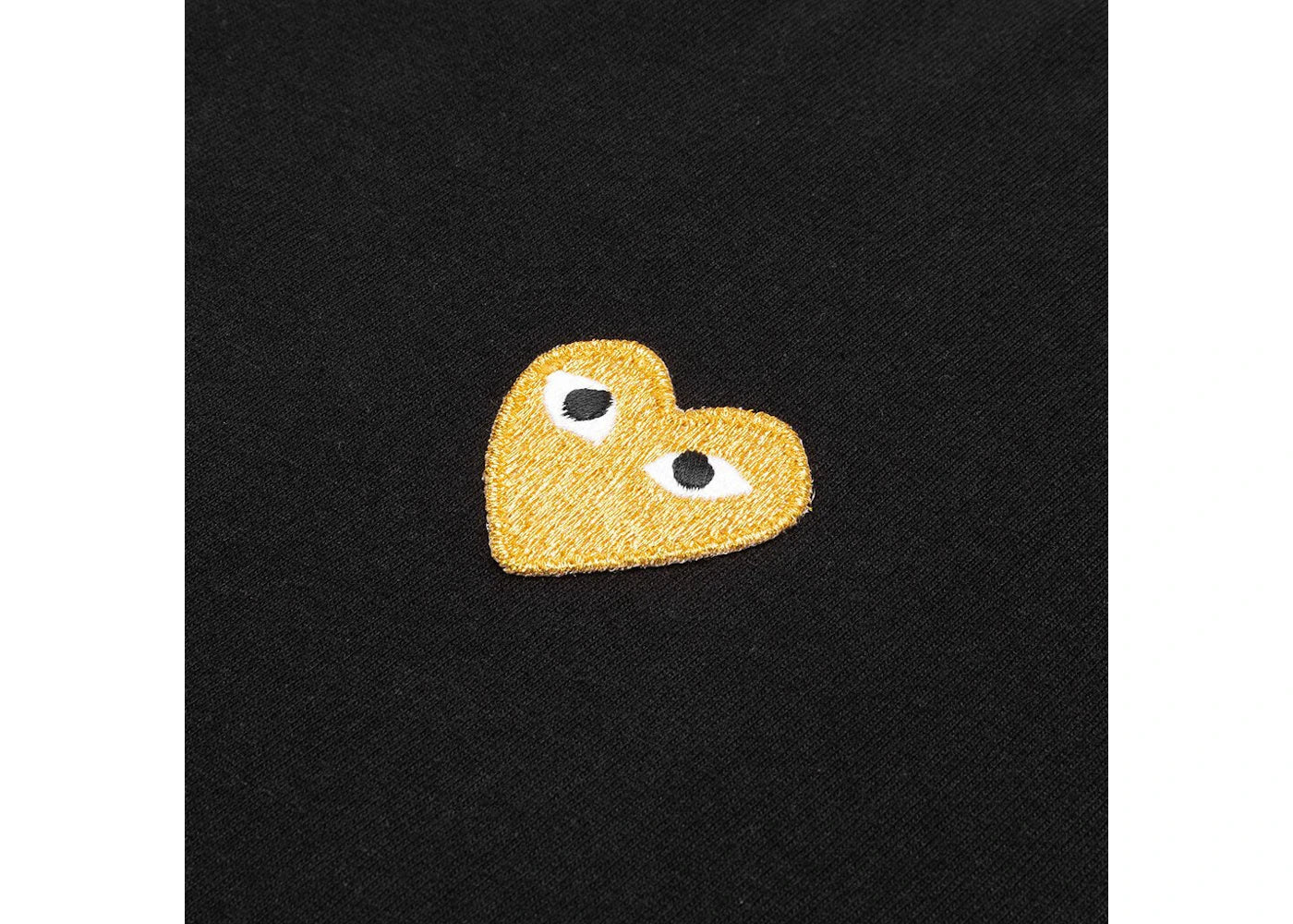 Comme des Garcons PLAY Play Women's Gold Heart T-shirt Black