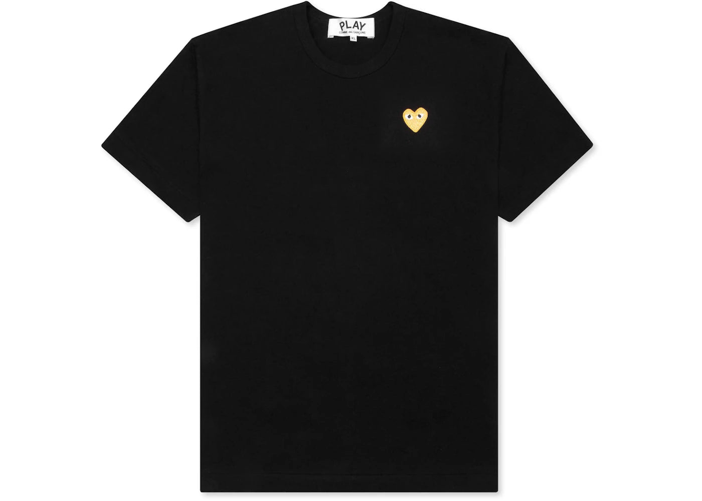 Comme des Garcons PLAY Play Women's Gold Heart T-shirt Black