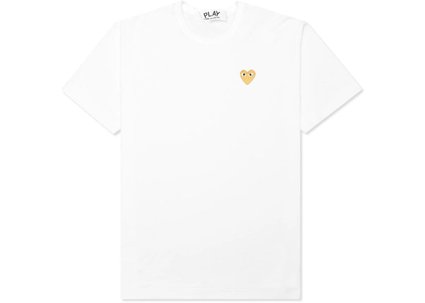 Comme des Garcons PLAY Play Women's Gold Heart T-shirt White