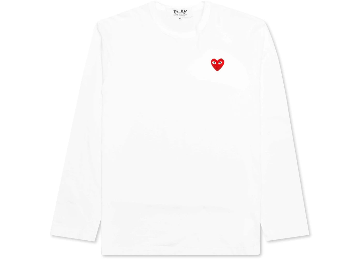 Comme des Garcons PLAY Play Women's Red Emblem L/S T-shirt White