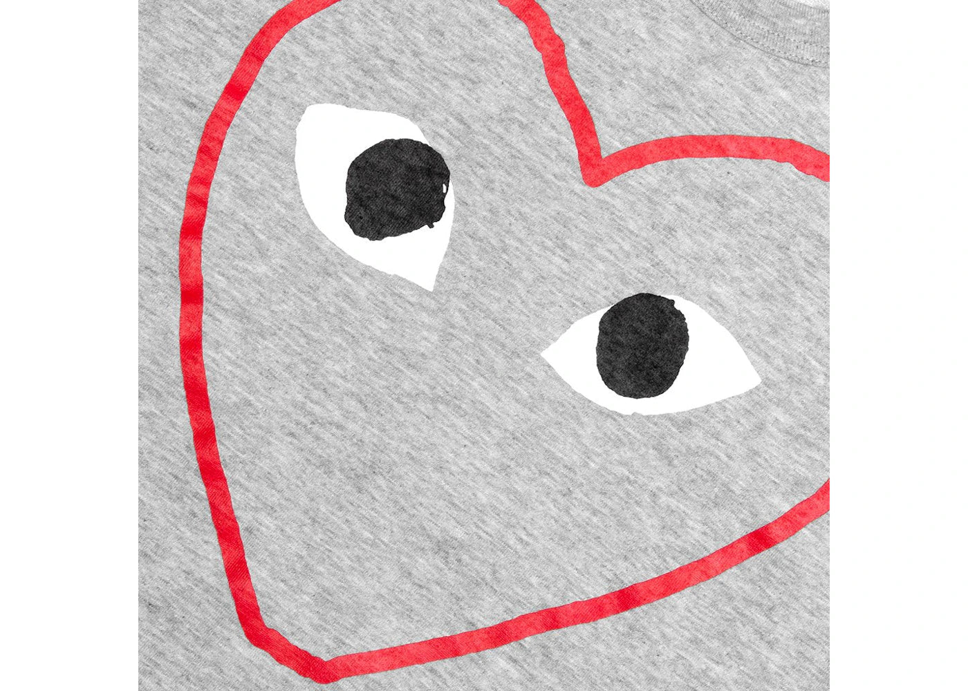 Comme des Garcons PLAY Play Women's Red Heart Sketch T-shirt Grey