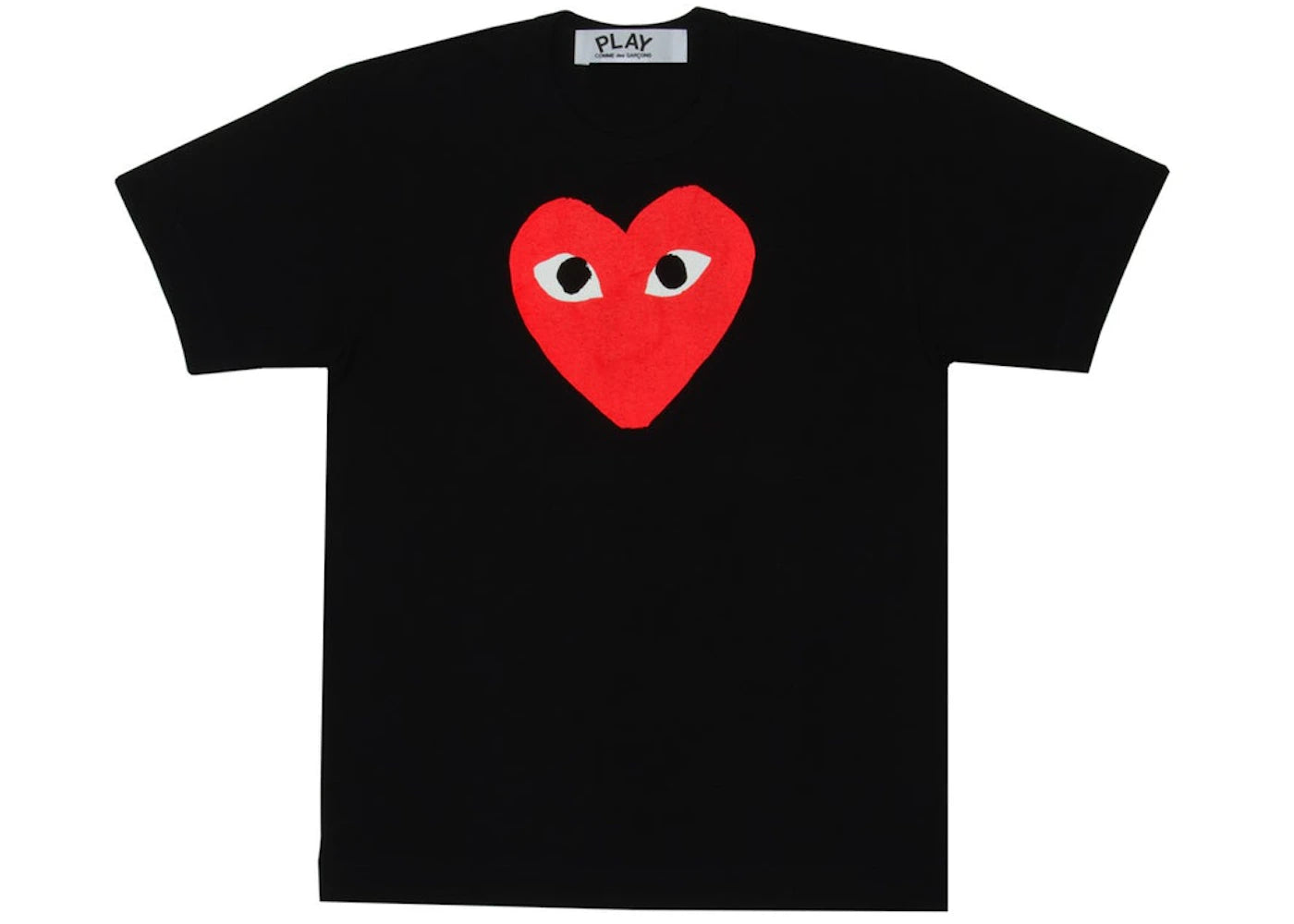Comme des Garcons PLAY Play Women's Red Heart T-shirt Black