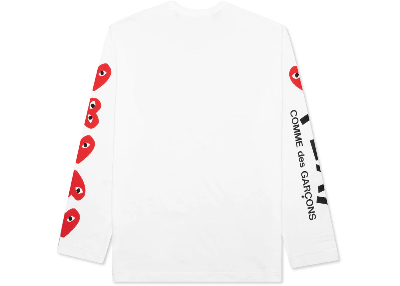 Comme des Garcons PLAY Play Women's Red Multi Heart L/S T-shirt White