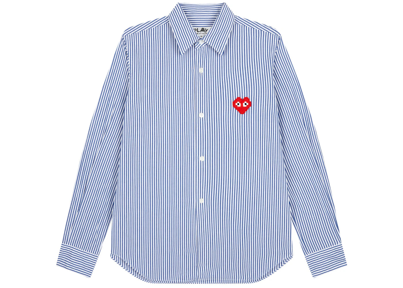 Comme des Garcons Play x Invader Broad Stripe Shirt Blue