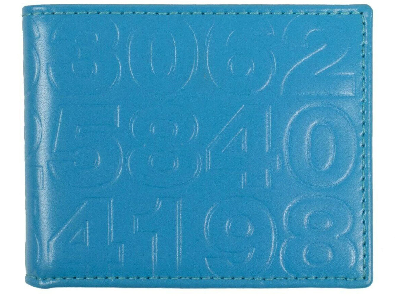 Comme des Garcons SA610ED Bifold Wallet Number Embossed Blue