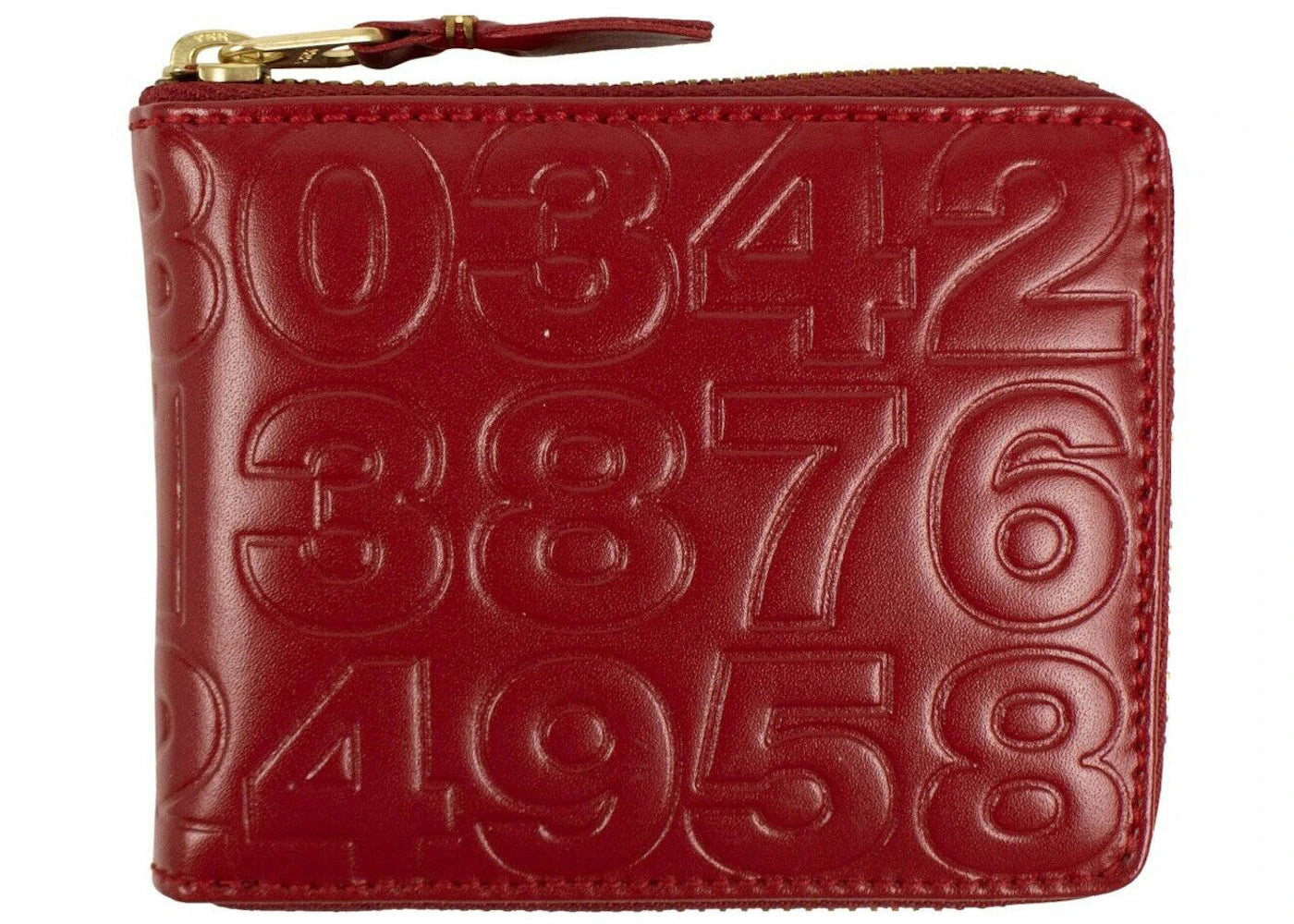 Comme des Garcons SA710ED Wallet Number Embossed Red