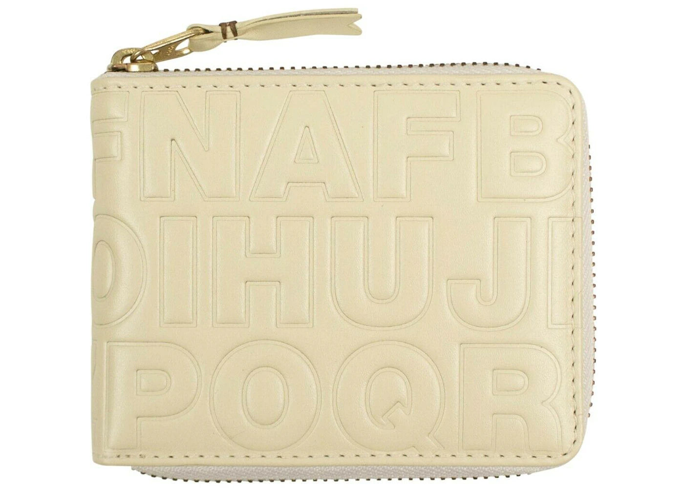 Comme des Garcons SA710EC Wallet Letter NAFB Embossed Off-White