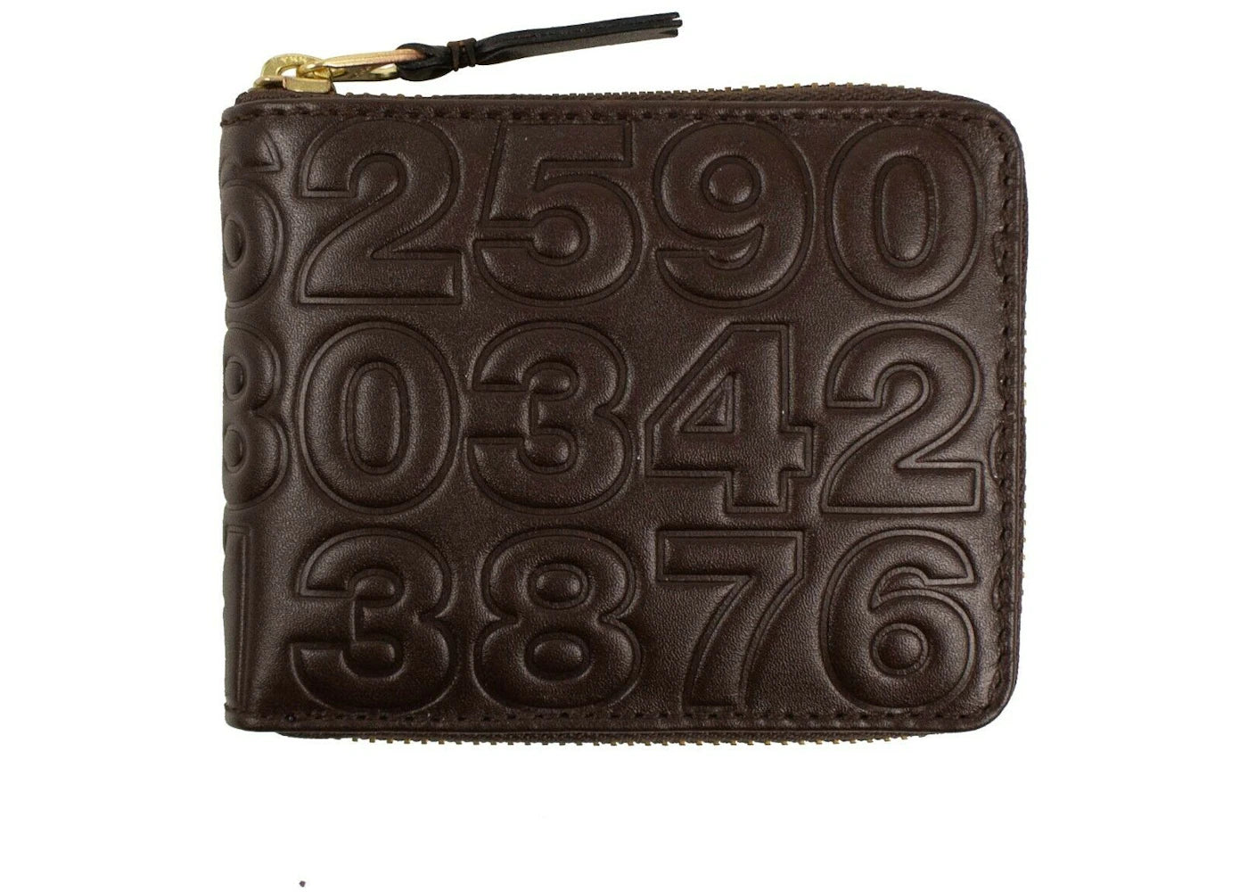 Comme des Garcons SA710ED Wallet Number Embossed Brown