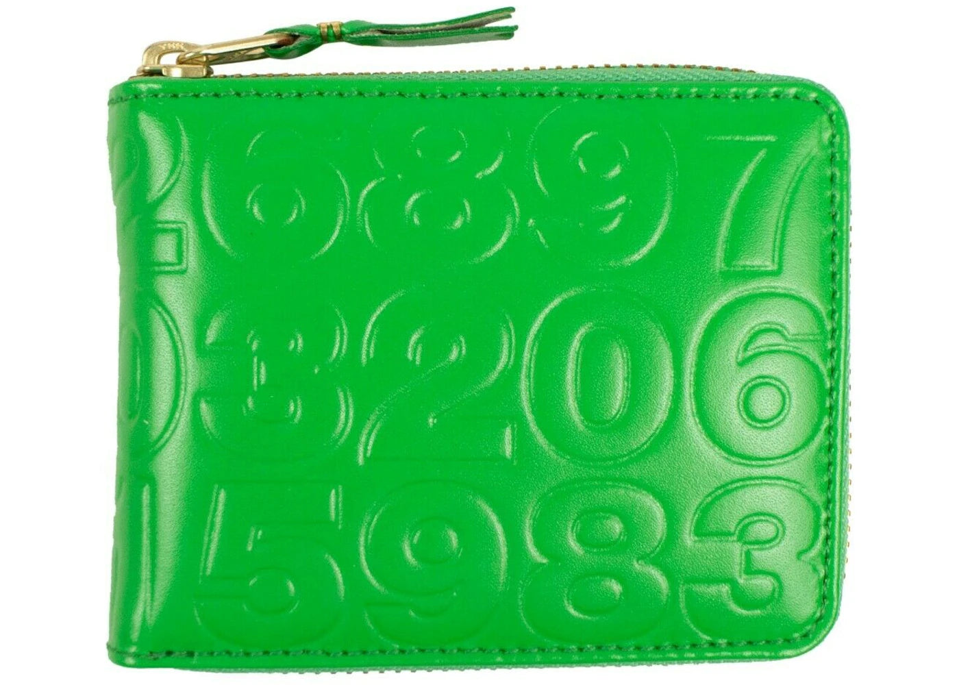 Comme des Garcons SA710ED Wallet Number Embossed Green